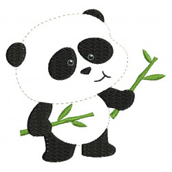 Stickdatei - Patti Panda Bambus